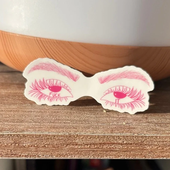 Pink Eyelash Waterproof Sticker - Picture 1 of 2